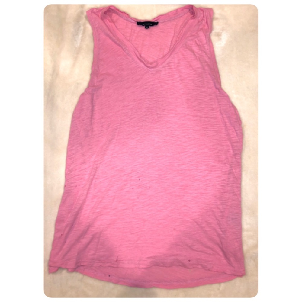 Olivaceous Pink Distressed Sleeveless Tank Top